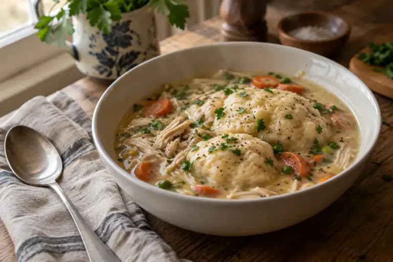 Chicken and Dumplings Recipe: A Creamy Stovetop Pot That Serves 6 15 chicken-and-dumplings-hero-shot