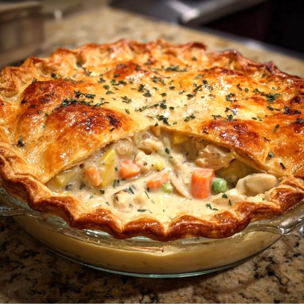 Chicken Pot Pie Recipe: Flaky, 6 Steps, One Skillet 2 homemade chicken pot pie creamy filling