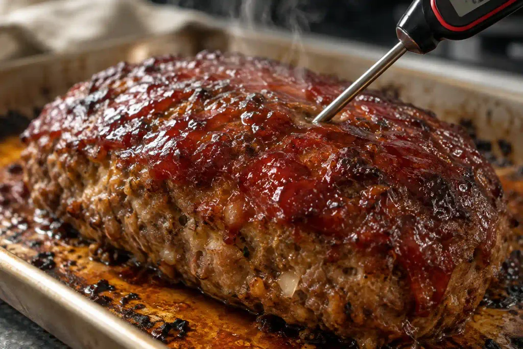 Meatloaf Recipe: A Juicy, 9 Ingredient Classic That Holds Together 5 Checking meatloaf internal temperature with an instant read thermometer